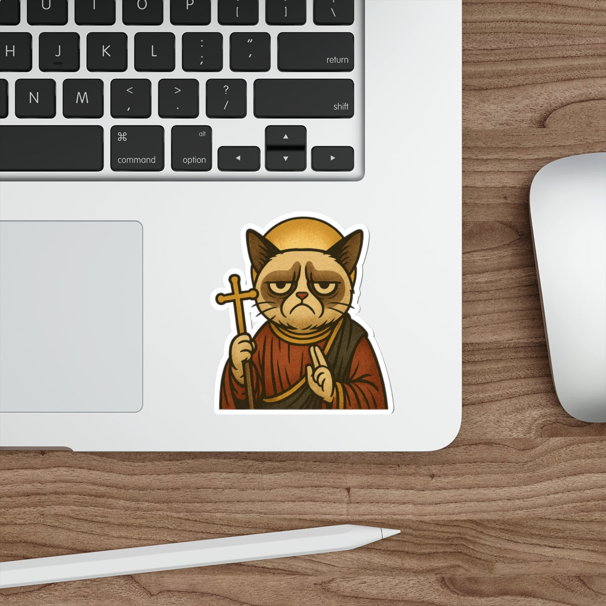 St Grumpy Cat "Repent"  Die-Cut Stickers