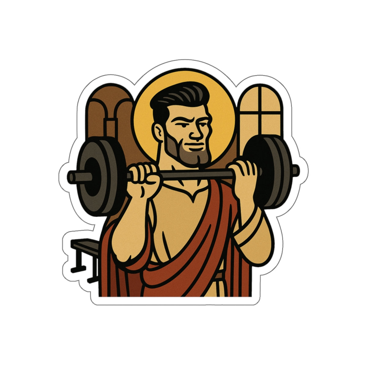 St Gigachad "The Strong" Sticker