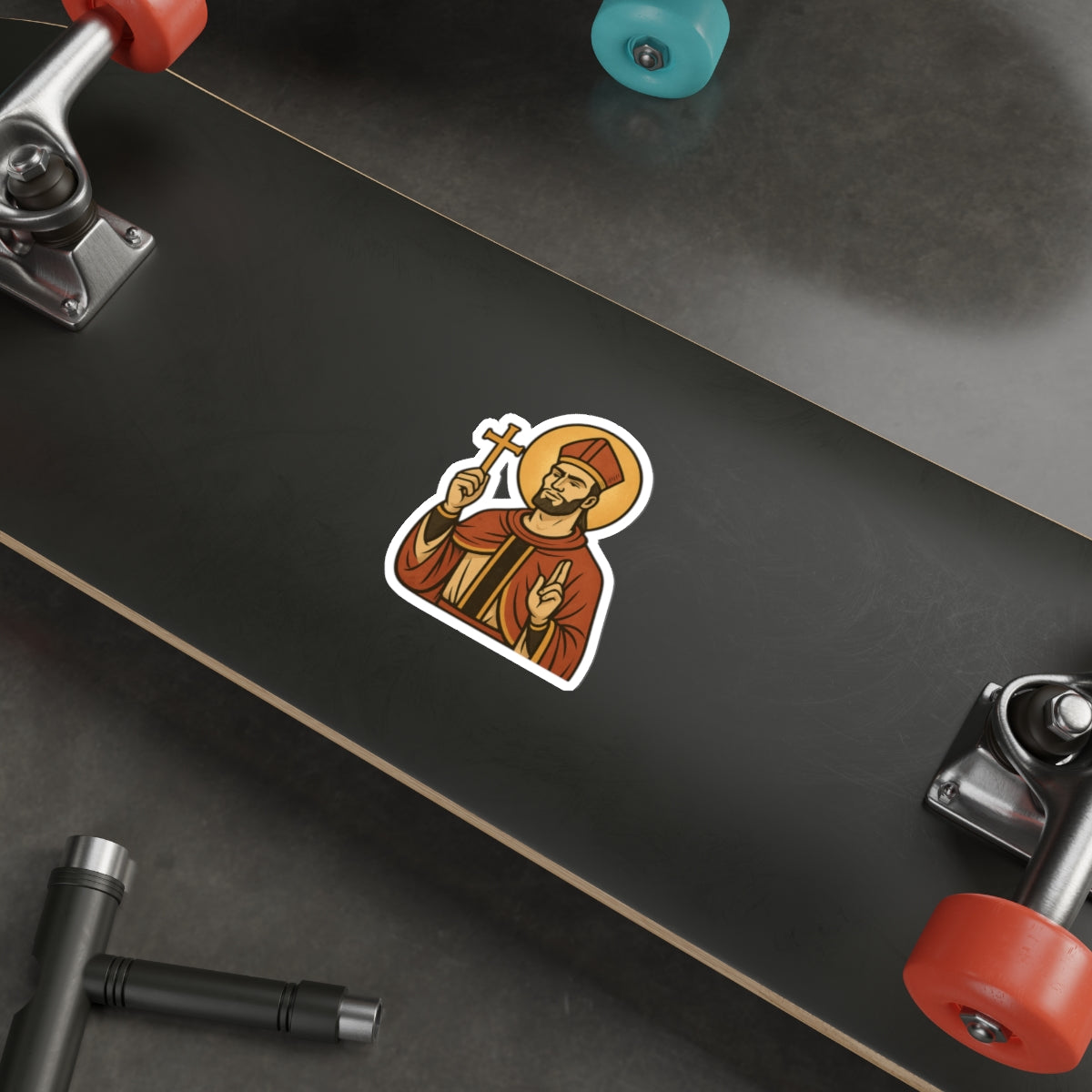 St Gigachad "Holy Habits" Sticker