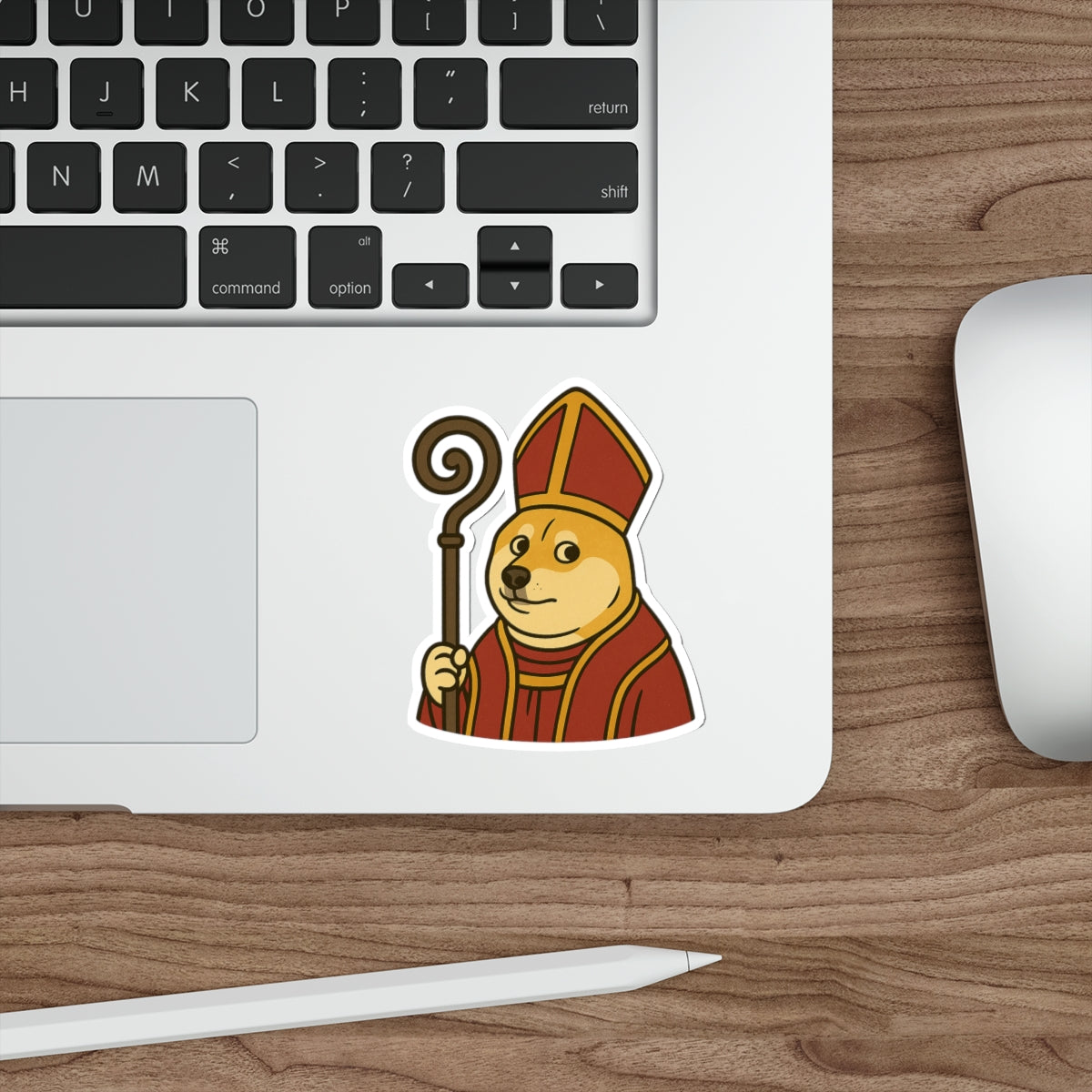 St Doge "Cardinal" Die-Cut Stickers