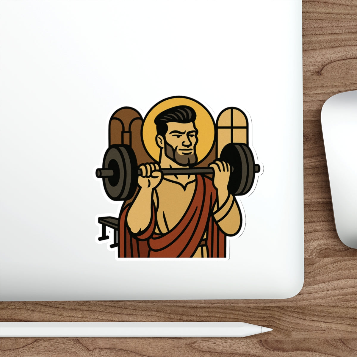 St Gigachad "The Strong" Sticker
