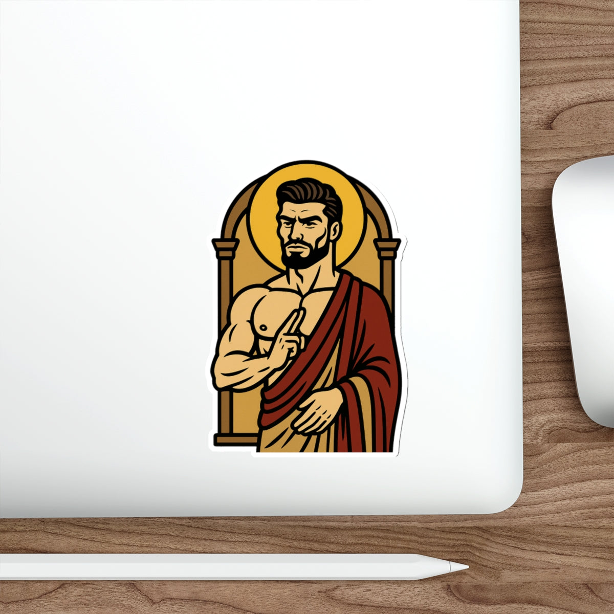 St Gigachad "Peace" Die Cut Sticker