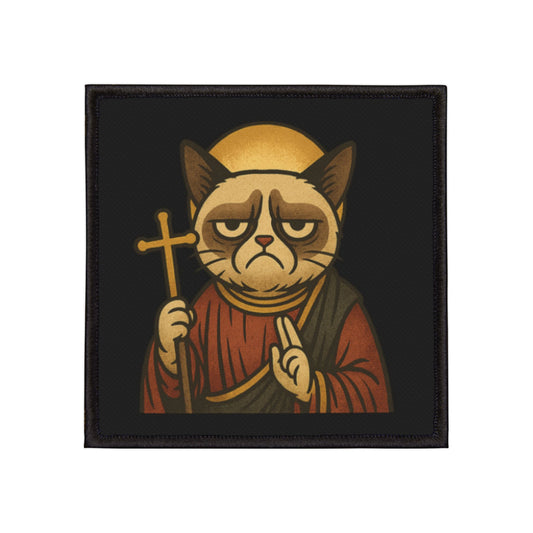 St Grumpy Cat "Repent" Iron-On Patch