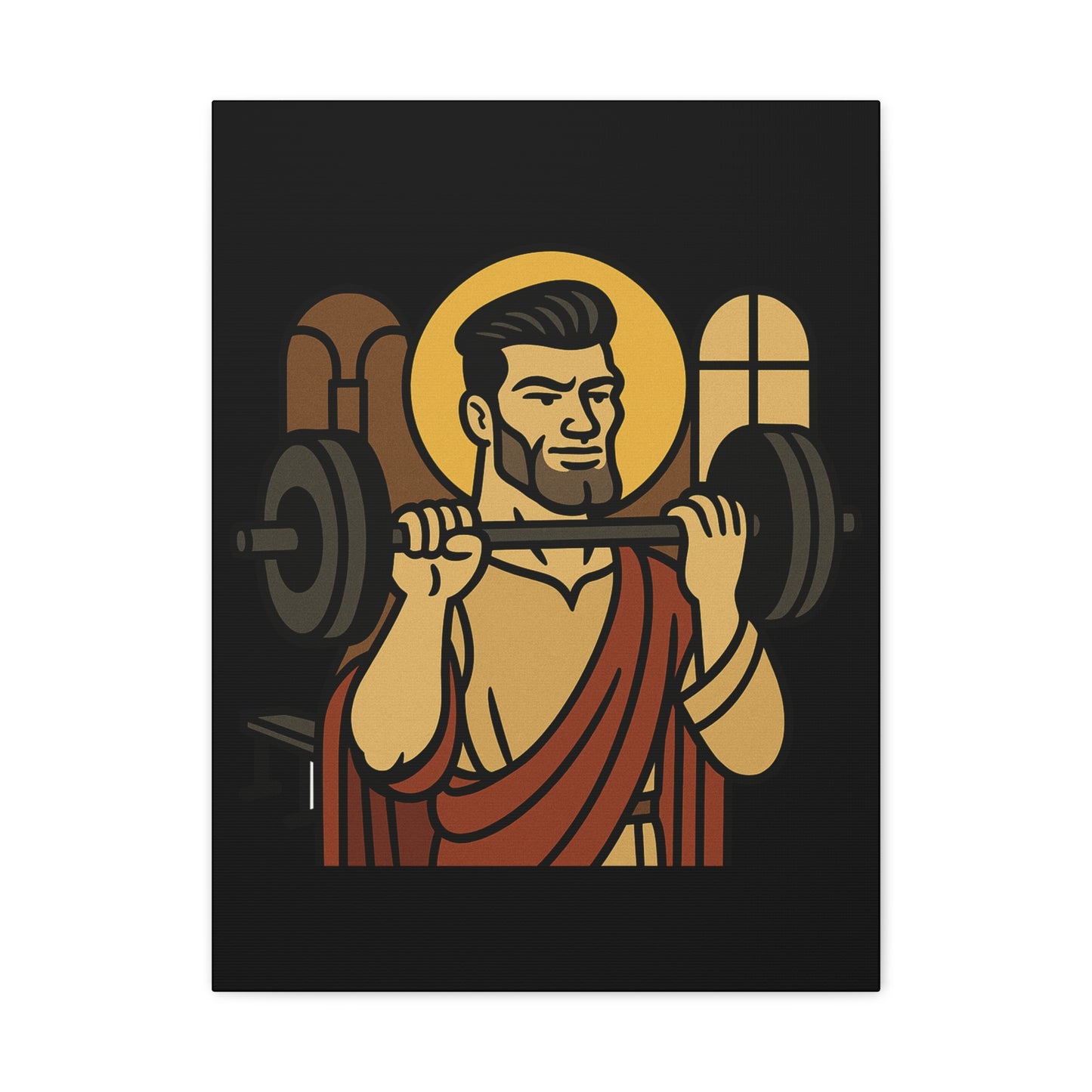 St Gigachad "The Strong" Canvas Art