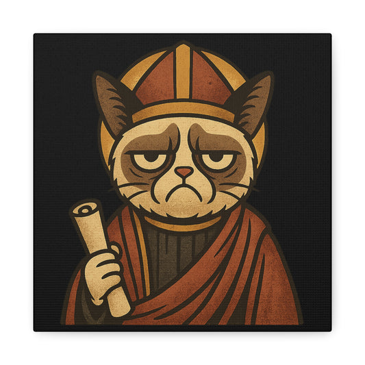 St Grumpy Cat "Holy Receipts" Canvas