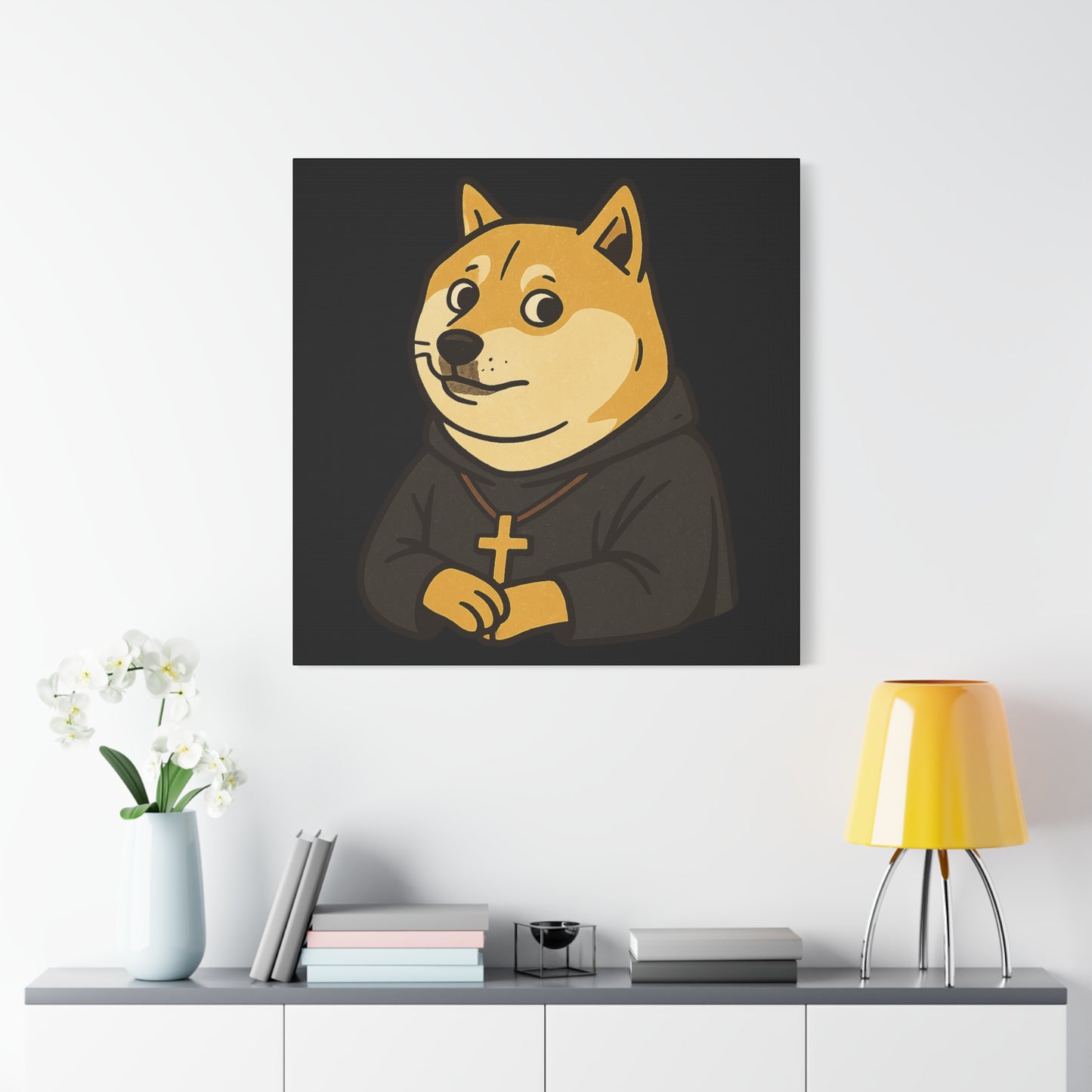 St Doge "Monk" Canvas Art