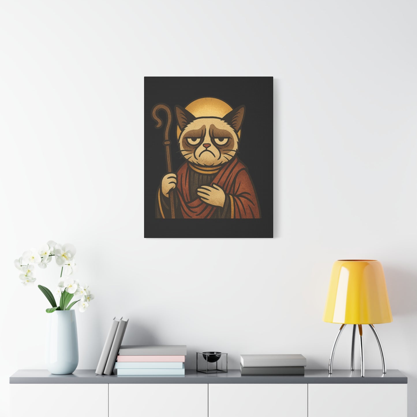 St Grumpy Cat "The Shepard" Canvas