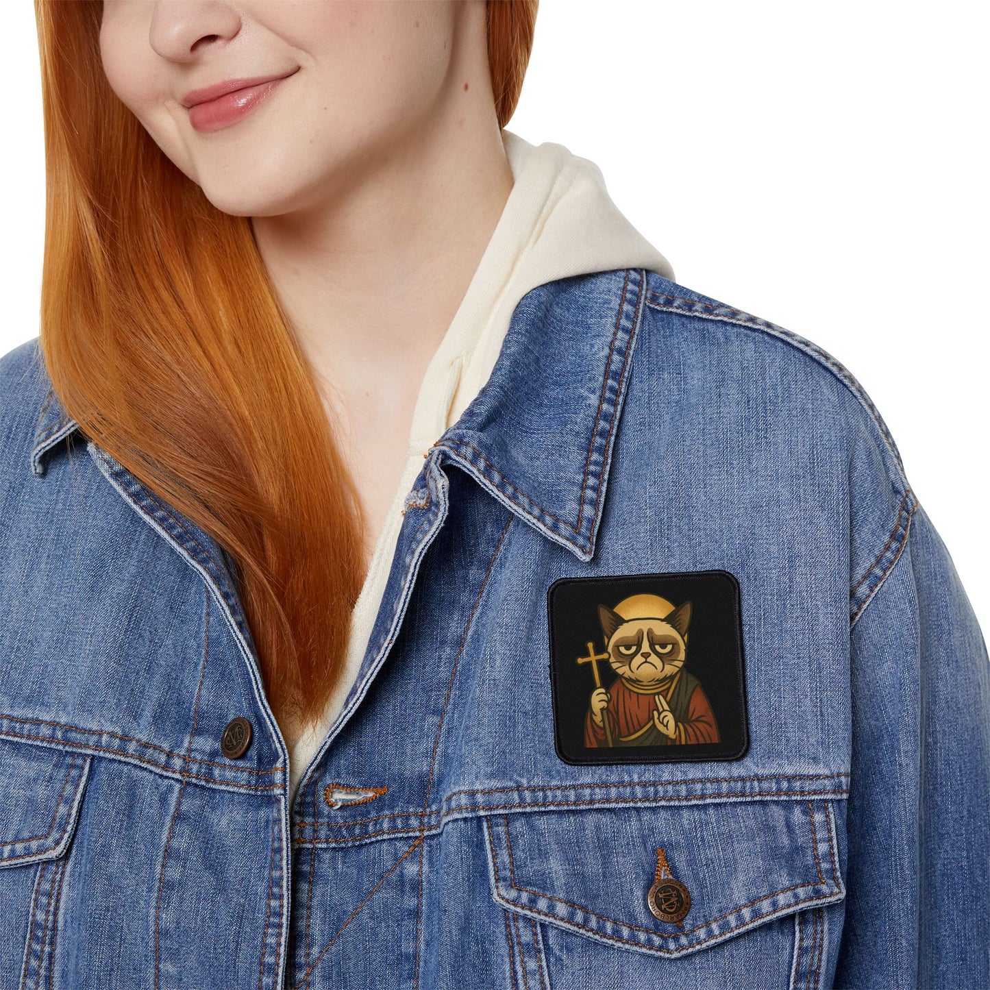 St Grumpy Cat "Repent" Iron-On Patch