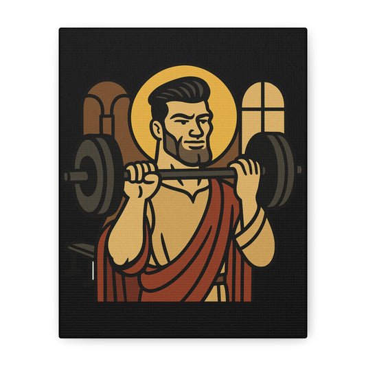 St Gigachad "The Strong" Canvas Art