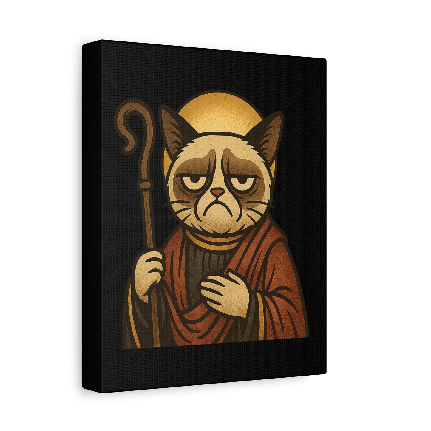 St Grumpy Cat "The Shepard" Canvas