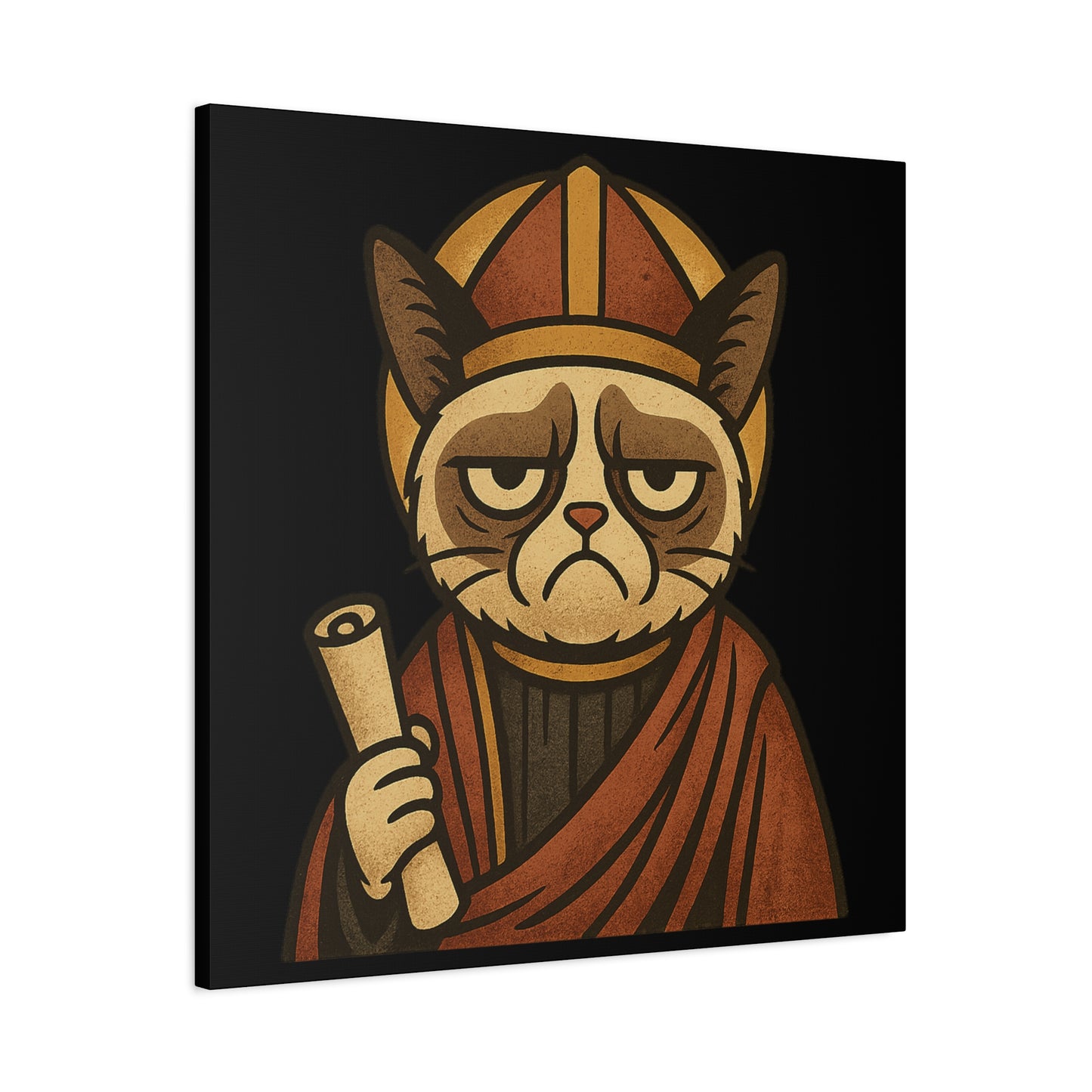 St Grumpy Cat "Holy Receipts" Canvas