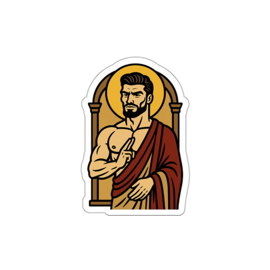 St Gigachad "Peace" Die Cut Sticker